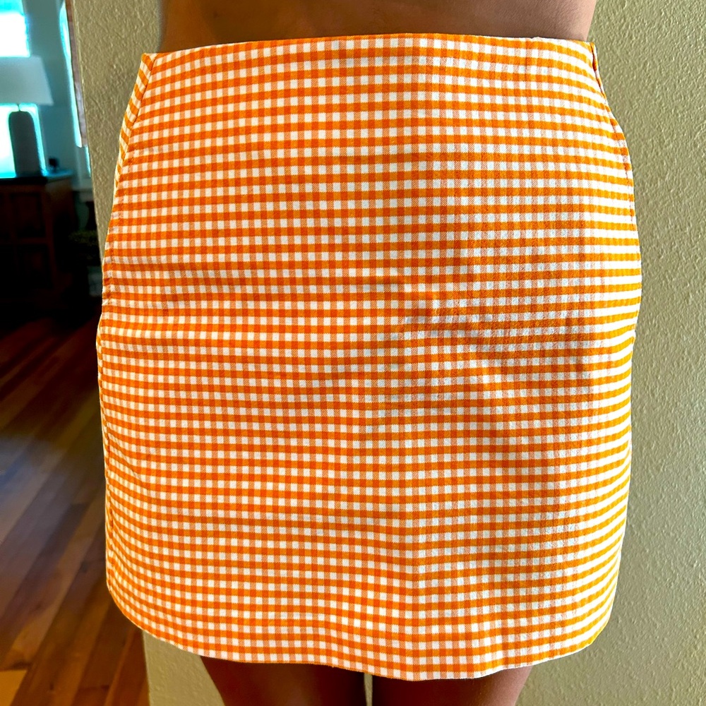 NWT 🐊 Urban OutfittersGingham Skirt Go Gators! Perfect tailgate apparel Small
